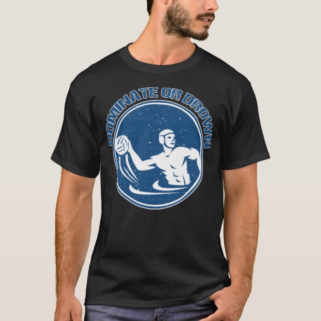 Dominar o ahogar divertida camiseta de polo de agu (Anverso)