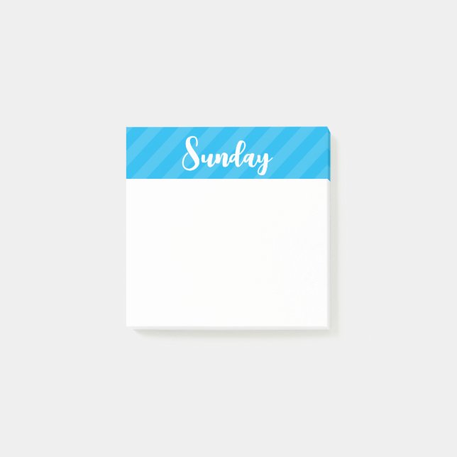 Domingo - Azul - Días de la semana - Publicar nota (Anverso)