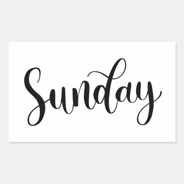 Domingo - Caligrafía / Pegatina de letras (Anverso)