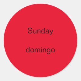 Domingo domingo domingo de inglés a Pegatinas espa
