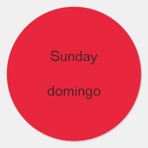 Domingo domingo domingo de inglés a Pegatinas espa