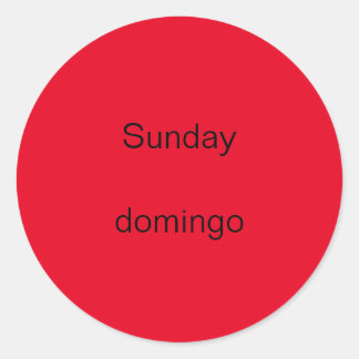 Domingo domingo domingo de inglés a Pegatinas espa