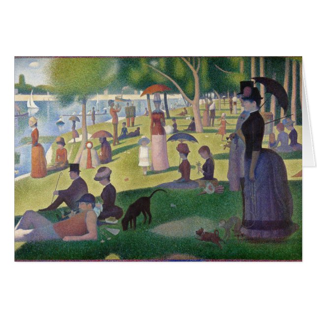 Domingo en la pintura de La Grande Jatte Seurat (Anverso (Horizontal))
