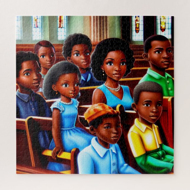 Domingo por la mañana rompecabezas cristiano (Vertical)