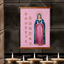 Domingo rosa Gaudete BVM Tapiz de pared avanzado