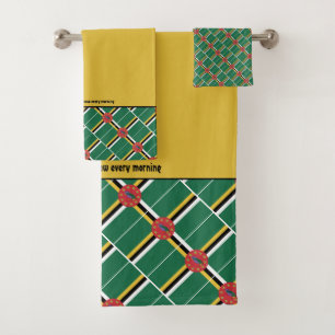 DOMINICA FLAG Personalized Scripting YELLOW