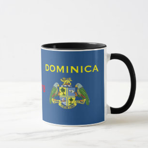 Dominica - taza clásica de la bandera y del escud