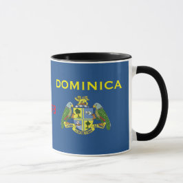 Dominica - taza clásica de la bandera y del escudo