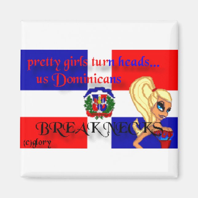 Dominicanos rompen el imán cuadrado del cuello (Frente)