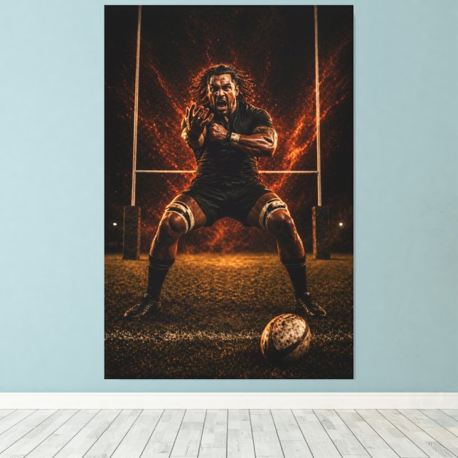 Dominio Implacable – Rugby Power Impresión en Lien (Insitu (piso de madera))