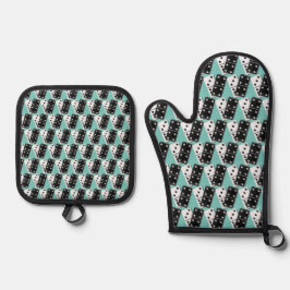 Dominoes Diseño Oven Mitt & Pot Holder Set