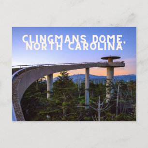 Domo de Clingmans, postal de Carolina del Norte