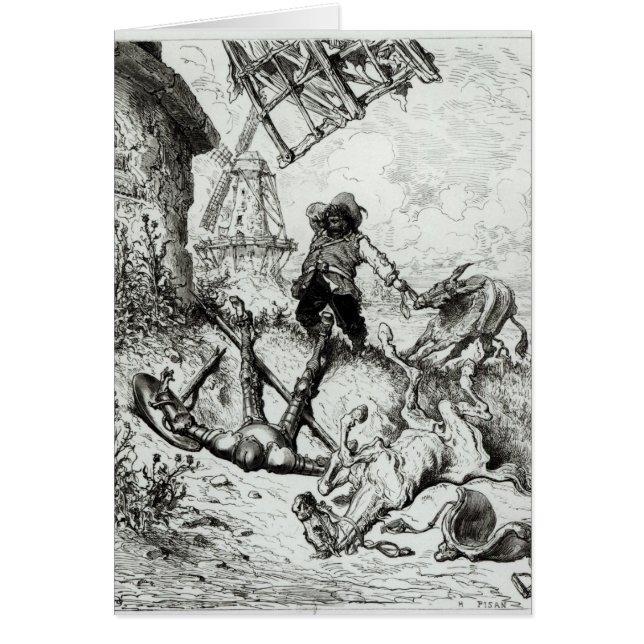 Don Quijote y los molinoes de viento (Frente)