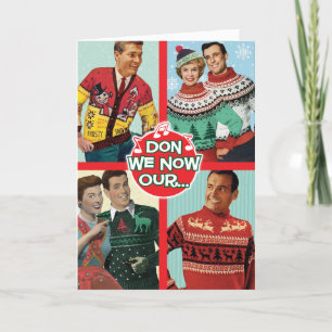 Don We Now Our Fabulous Sweaters Navidad Card