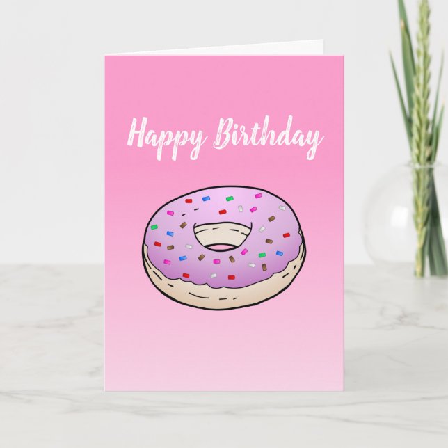 Dona en tarjeta de felicitación de cumpleaños pleg (Anverso)