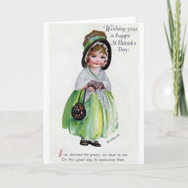 Donación victoriana de la tarjeta verde del Día de (Anverso)