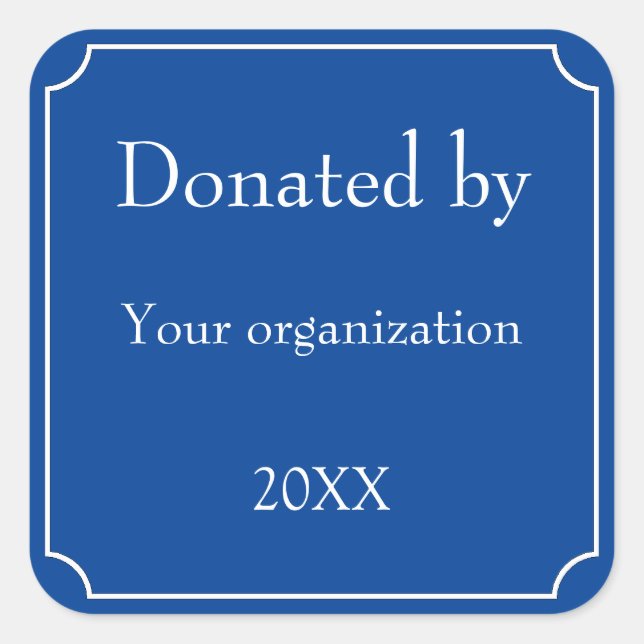 Donado por Pegatina de plantilla cuadrada (Anverso)