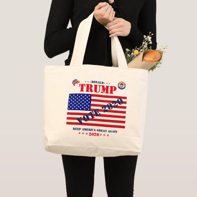 Donald Trump 2020 - Bolsa Jumbo Tote (Anverso (producto))