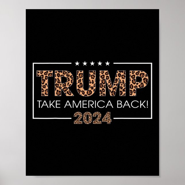 Donald Trump 2024 devuelve la impresión de leopard (Frente)
