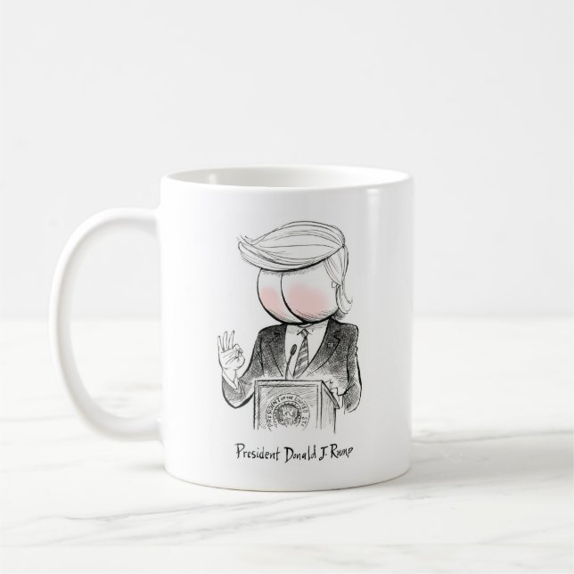 Donald Trump como taza de presidente Donald J. (Izquierda)