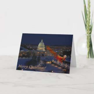 Donald Trump en una tarjeta de Navidad del trineo