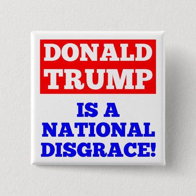 Donald Trump es un botón nacional del blanco de la (Anverso)