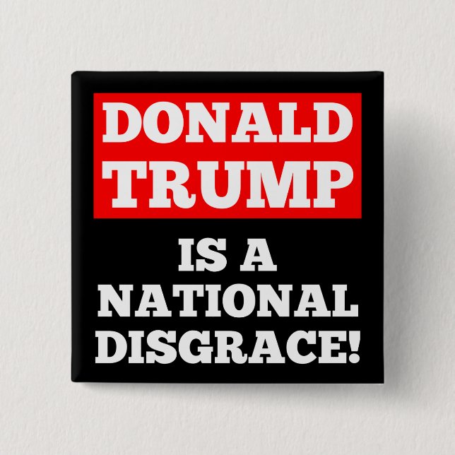 Donald Trump es un botón nacional del negro de la (Anverso)