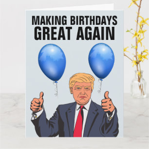DONALD TRUMP FUNNY BIRTHDAY Tarjetas de felicitaci