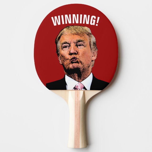 ¡DONALD TRUMP GANANDO! PALA DE PING PONG (Anverso)