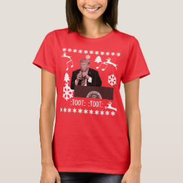 Donald Trump jugando botella de Navidad camisa fea