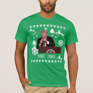 Donald Trump jugando camiseta fea de la botella de