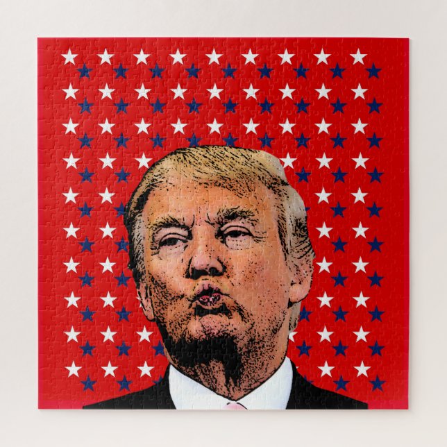 DONALD TRUMP KISS JIGSAW PUZZLE DIFÍCIL (Vertical)