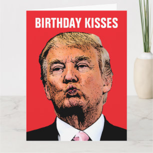 DONALD TRUMP KISS TARJETA DE saludo DE CUMPLEAÑOS