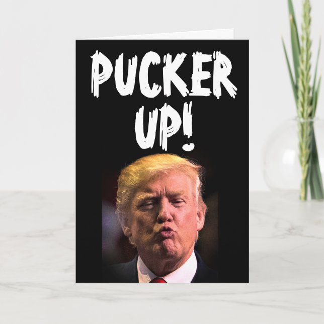DONALD TRUMP KISS TARJETAS DE CUMPLEAÑOS FUNNY (Anverso)