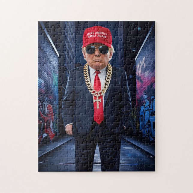 Donald Trump MAGA Gangsta Rompecabezas urbano (Vertical)
