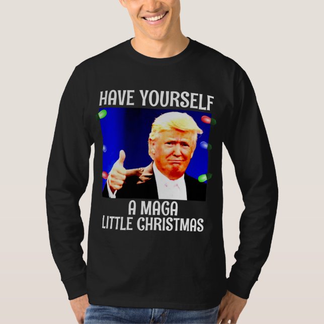 DONALD TRUMP MAGA PEQUEÑAS Camisetas Navidades (Anverso)