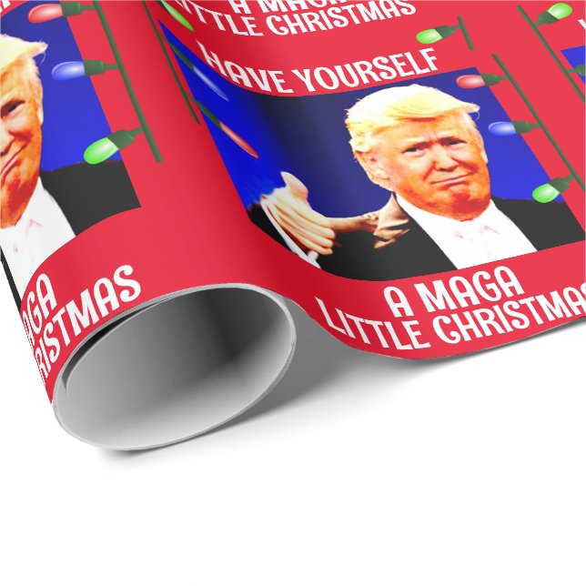 DONALD TRUMP MAGA PEQUEÑOS Navidades ENVÍO PAPEL (Esquina del rollo)