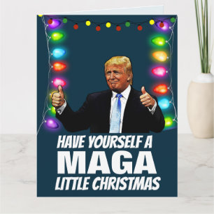 DONALD TRUMP MAGA Tarjeta bIg para Navidades peque