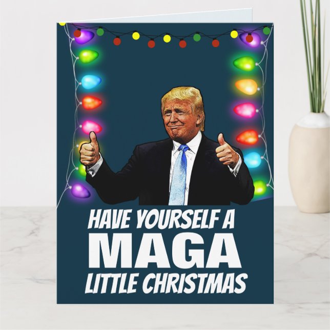 DONALD TRUMP MAGA Tarjeta bIg para Navidades peque (Anverso)