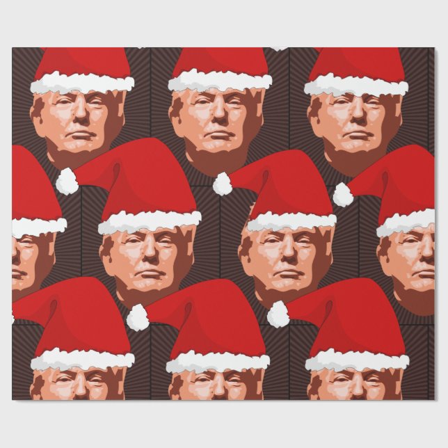 DONALD TRUMP NAVIDADES SANTA Papel de envolvimient (Superficie plana)