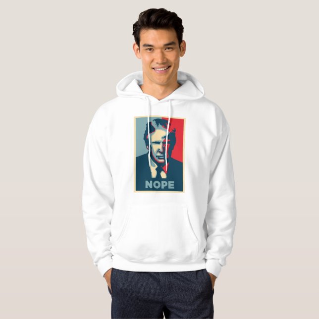donald trump nope mens sudadera capucha (Anverso completo)