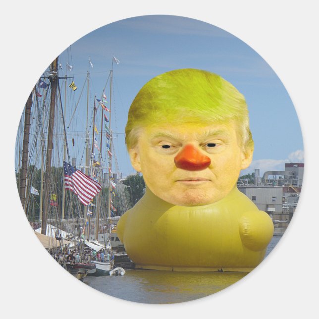 Donald Trump: Pegatina de la ronda del pato amaril (Anverso)