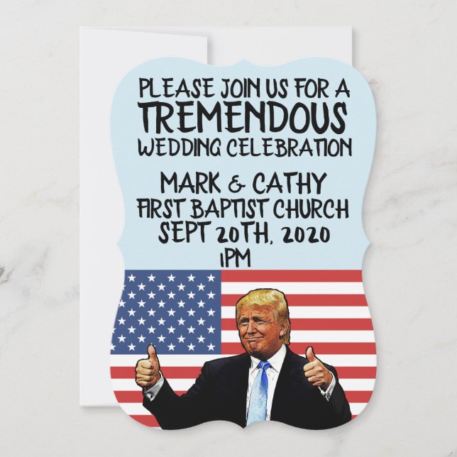DONALD TRUMP PERSONALIZÓ INVITACIONES DE BODA (Anverso)