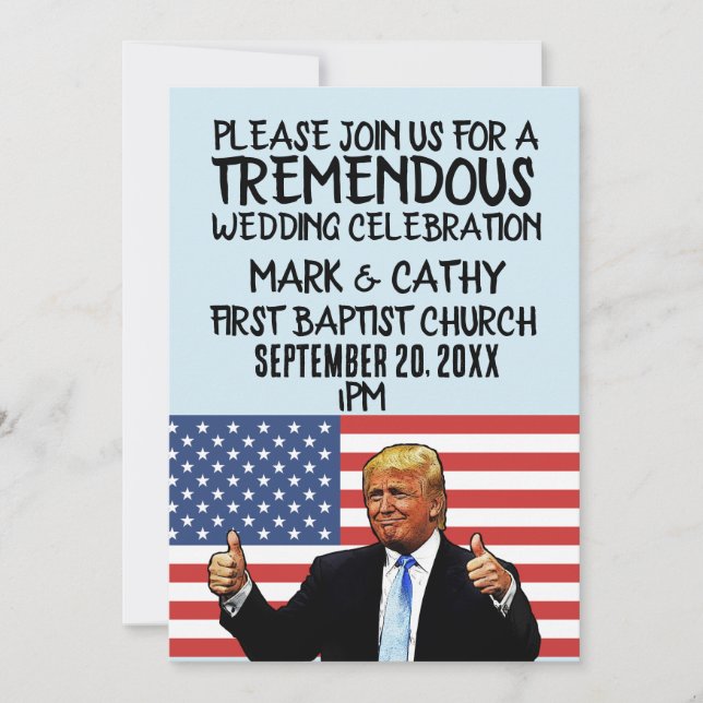 DONALD TRUMP PERSONALIZÓ INVITACIONES DE BODA (Anverso)