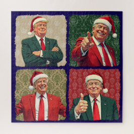 Donald Trump Pop Art Christmas Puzzle MAGA Holiday