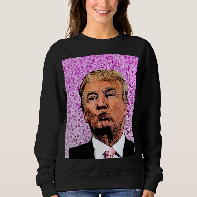 DONALD TRUMP PURPURINA KISS A MUJERES CAMISETAS (Anverso)