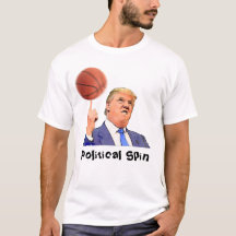 Donald Trump que hace girar una camiseta de la