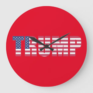 DONALD TRUMP reloj de pared ROJA