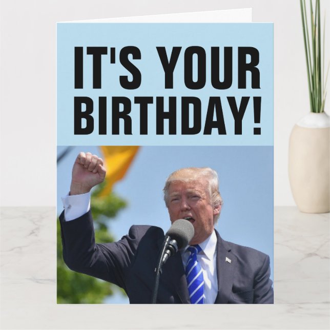 DONALD TRUMP TREMENDA TARJETAS DE CUMPLEAÑOS SUPER (Anverso)