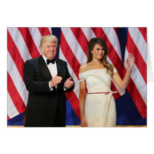 Donald y Melania Trump en la toma de mando